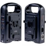 SOONWELL 2-Channel Charger Sony V Lock Power Supply V Mount Li-ion Battery Charger for Camcorder