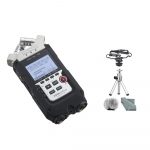 Zoom H4N PRO Four-Track Handy Audio Recorder, Microphone Shockmount, Table tripod, Furry Windscreen